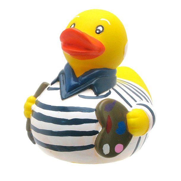 Plastic bath duck Picasso