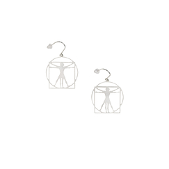 Earrings Da Vinci - Vitruvian Man