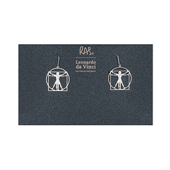 Earrings Da Vinci - Vitruvian Man