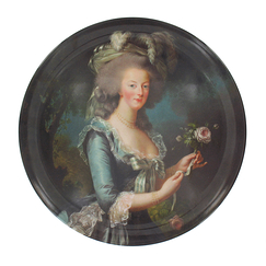 Marie-Antoinette with a rose Plate