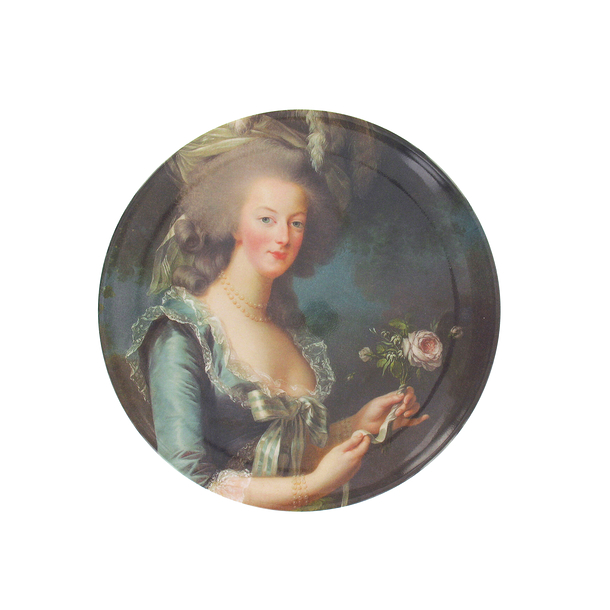 Marie-Antoinette with a rose Butter Plate
