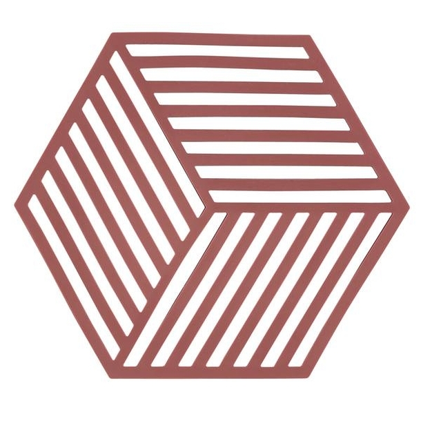 Dessous de plat Hexagone Rouge sienne