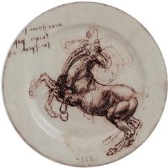 Assiette Léonard De Vinci - Cheval cabré