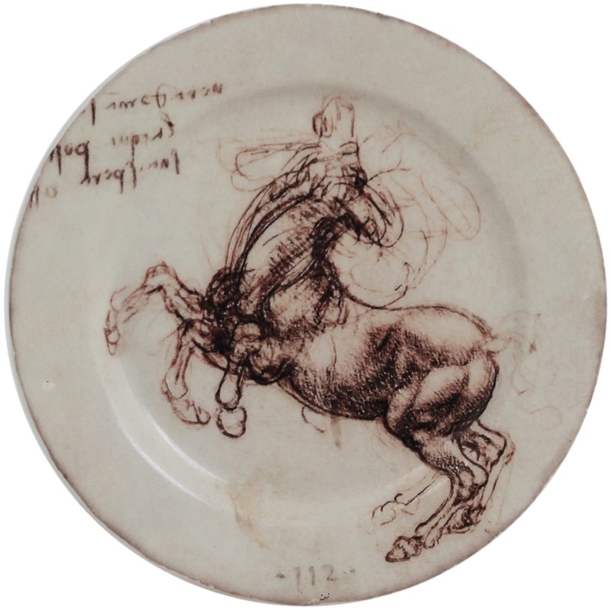 Assiette Léonard De Vinci - Cheval cabré