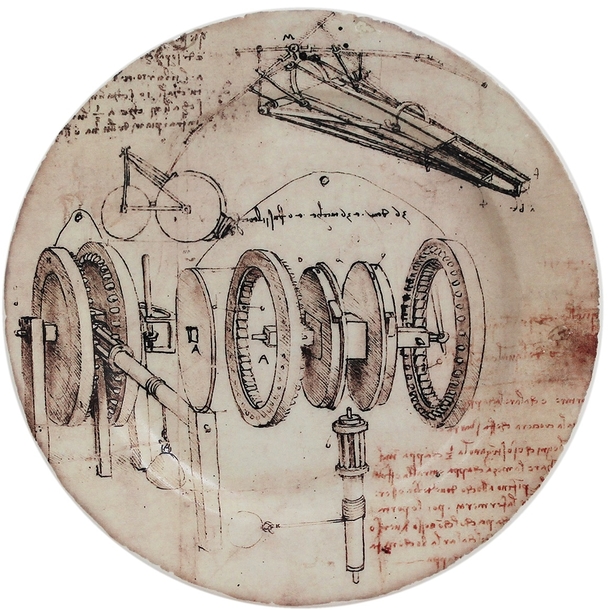 Leonardo Da Vinci Plate - Gear