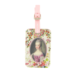 Étiquette à bagage rose Marie Antoinette - Dame à la cour