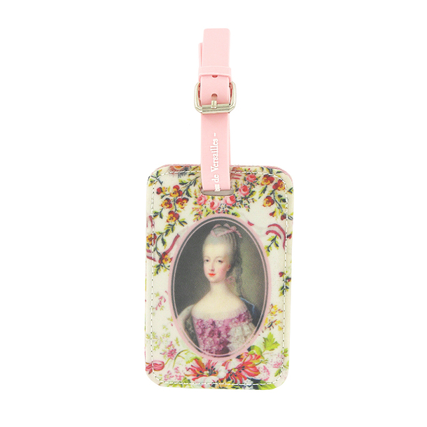 Étiquette à bagage rose Marie Antoinette - Dame à la cour