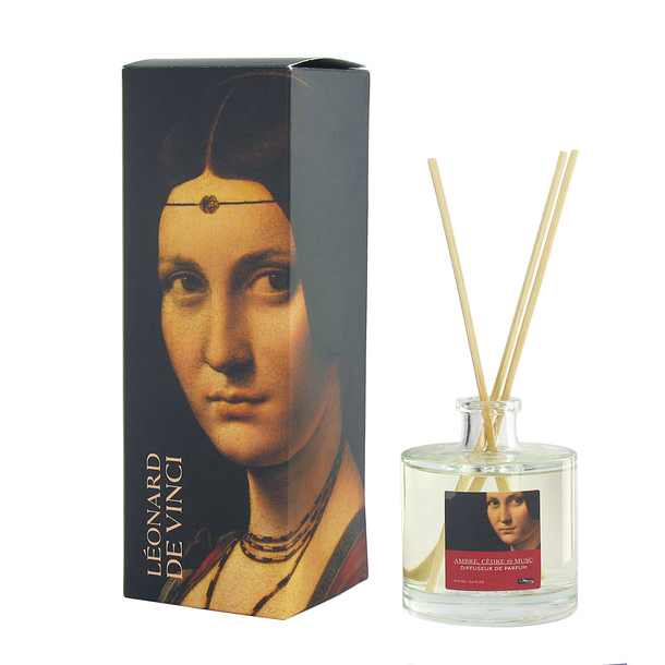 Diffuseur de parfum Léonard de Vinci - La Belle Ferronnière - Ambre, cèdre et musc