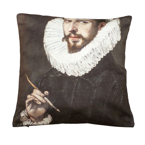 Housse de coussin Le Greco - Portrait de Jorge Manuel