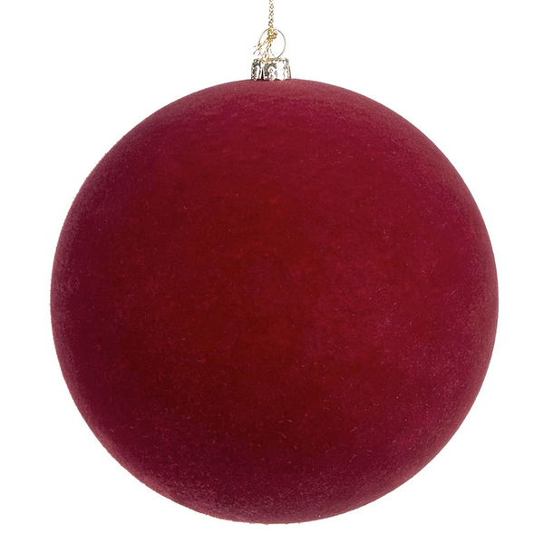 Boule De Noël En Velours Rouge