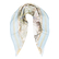 Plans of Versailles Silk square scarf - Brochier - Blue