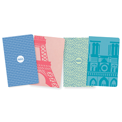Small Notebook Ville de Paris - 10x16cm "Metro Patterns"