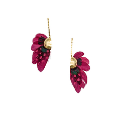 Red butterfly earrings - AnaGold