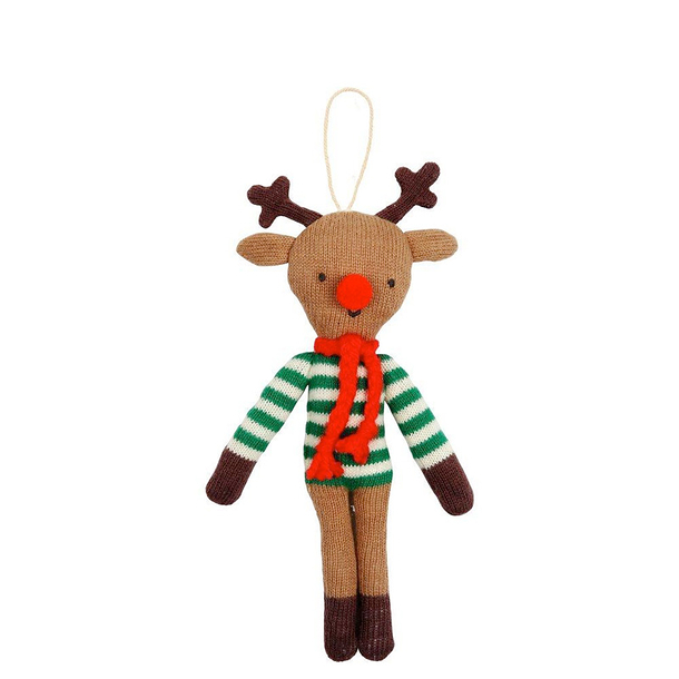 Stripy Reindeer Christmas Decoration -Meri-Meri