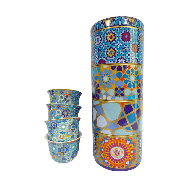 Boîte 4 tasses à café Moucharabieh