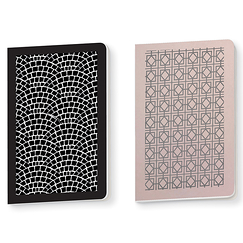 Duo de carnets Motifs argentés Paris