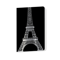 Eiffel Tower Small notebook - Black & Silver