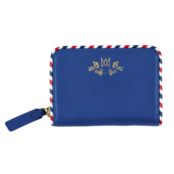 Zip wallet Marie-Antoinette - Blue - Ines de la Fressange Paris