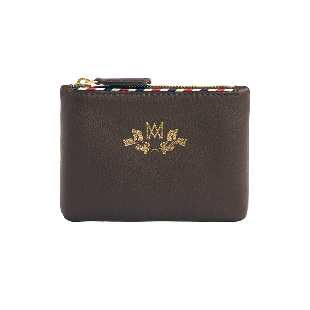 Zip wallet Marie-Antoinette - Brown - Ines de la Fressange