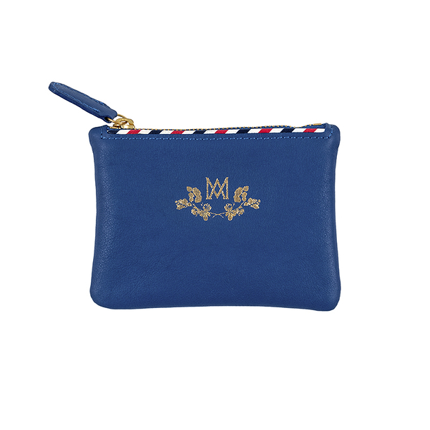 Zip purse Marie-Antoinette - Blue - Ines de la Fressange Paris