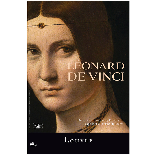 Affiche de l'exposition Léonard de Vinci - La Belle Ferronnière