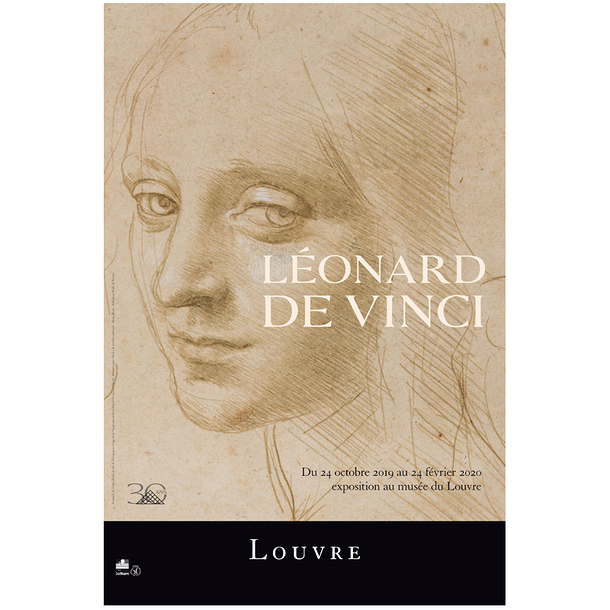 Affiche de l'exposition Léonard de Vinci - Étude de tête de femme
