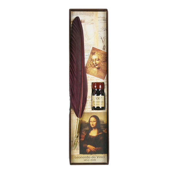 Writing set with pen and ink - Leonardo da Vinci - Gioconda - Rubinato