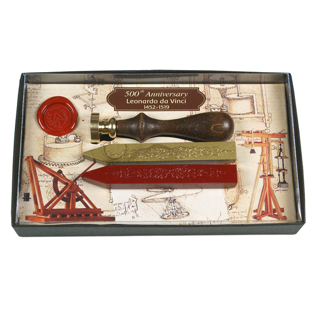 Set Sceau avec cire et tampon - Léonard de Vinci - Rubinato