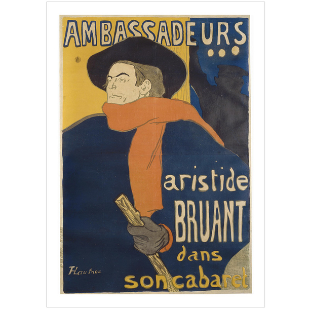 Affiche Lautrec Aristide Bruant dans son cabaret