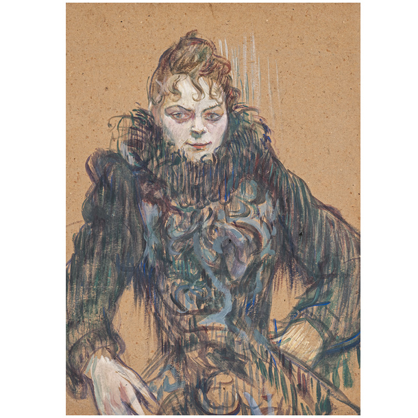 Poster Lautrec Woman with black boa