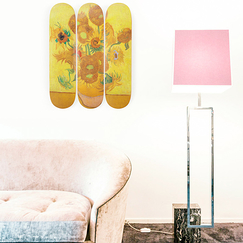 Skateboards triptyque Vincent van Gogh Les tournesols - The Skateroom