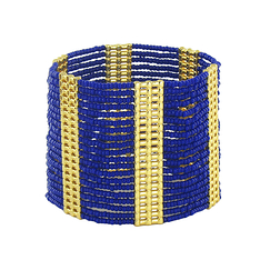 Cuff bracelet Egypt Blue pearls