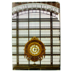 Clock and glass roof of the Musée d'Orsay Clear File - A4