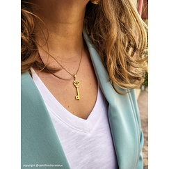 Gold plated necklace Royal Chapel Key