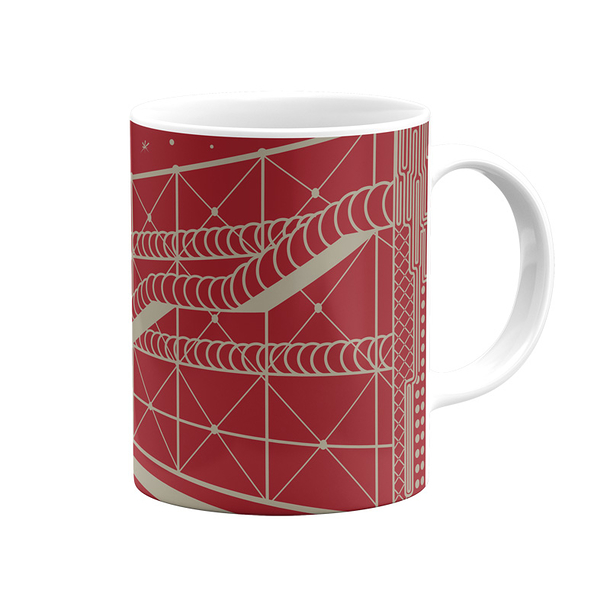 Pompidou Caterpillar Mug - Red