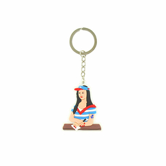 Keyring Mona Lisa - At the beach ! Le Louvre by Antoine Corbineau