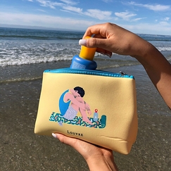 Cosmetic bag - At the beach ! Le Louvre by Antoine Corbineau