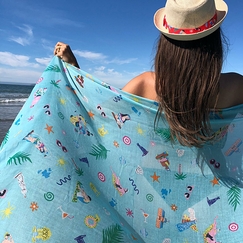 Scarf / Sarong - At the beach ! Le Louvre by Antoine Corbineau