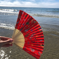 Fan - At the beach ! Le Louvre by Antoine Corbineau