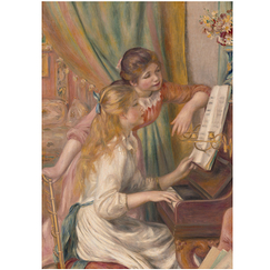 Poster Pierre Auguste Renoir - Young Girls at the Piano