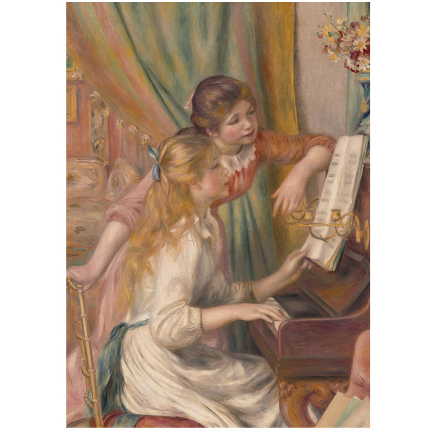 Poster Pierre Auguste Renoir - Young Girls at the Piano