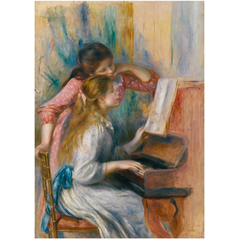 Poster Pierre Auguste Renoir - Young Girls at the Piano