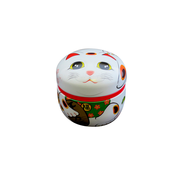 Boîte à thé en métal Maneki-neko