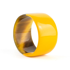 Broad yellow lacquered Bracelet - L'Indochineur