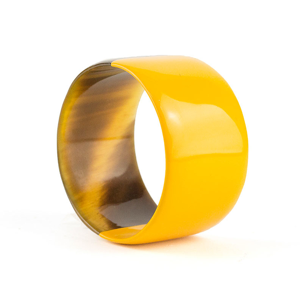 Broad yellow lacquered Bracelet - L'Indochineur