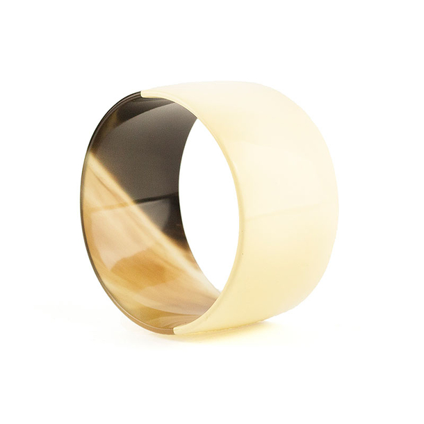 Broad ivory lacquered bracelet - L'Indochineur