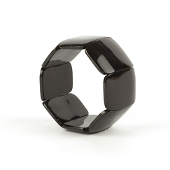 Articulated bracelet in black horn - L'Indochineur