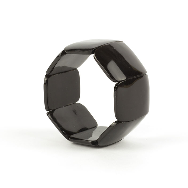 Articulated bracelet in black horn - L'Indochineur