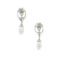 Boucles d'oreilles Gingko Art nouveau