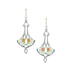 Gingko Earrings Art nouveau